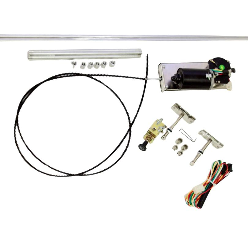 Hot Rod Universal Cable Driven Windscreen Wiper Kit - 2 Speed + Self Park (Suit Chev, Ford, Hot Rod, Custom, ect)