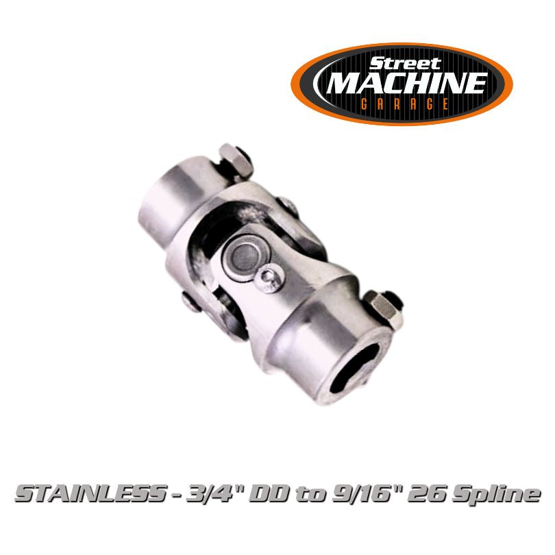 Steering Universal Joint 3/4" DD to 9/16" 26 Spline - Engineer Approved
