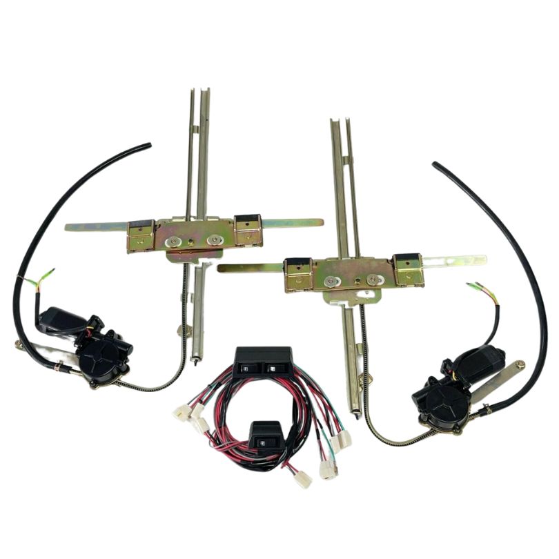 Universal Power Window Kit (Pair) to suit Flat Glass (Hot Rod, Chev, F ...